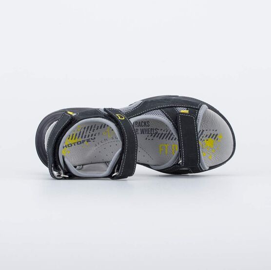 524103-22 Сандалии из натурального нубука для мальчики черный фото №4