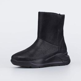 762124-44 Зимние сапожки на молнии подростковые для девочки черный