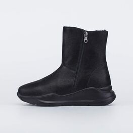 762124-44 Зимние сапожки на молнии подростковые для девочки черный фото №2