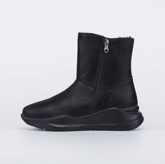 762124-44 Зимние сапожки на молнии подростковые для девочки черный фото №2