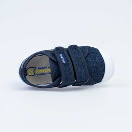 331190-12 Хлопковые кеды для мальчика Джинс для мальчики син-кра фото №4