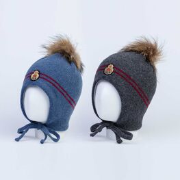 07711152-40 Теплая шапка для мальчика, светло-синяя для мальчики светло-синий фото №2