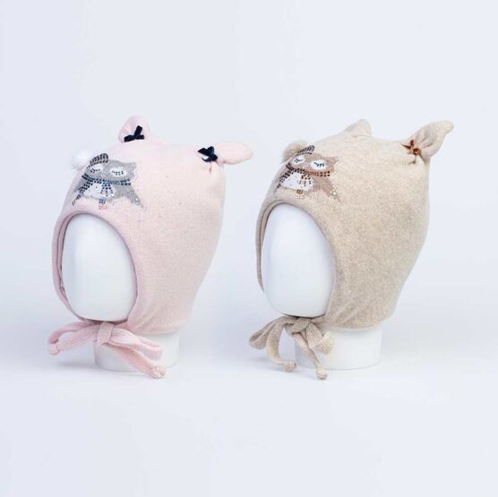 07811102-41 Шапка для девочки, бежевый для девочки бежевый фото №2