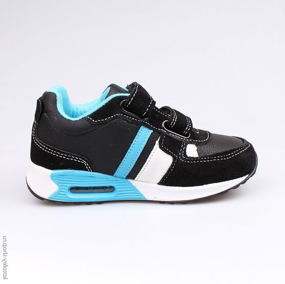 344081-74 Кроссовки на липучках для мальчики чер-гол фото №2