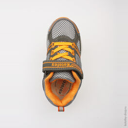 344112-72 Кроссовки для мальчики сер-ора фото №4