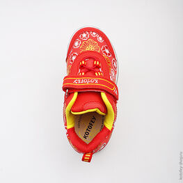 344116-72 Кроссовки для девочки красный фото №4