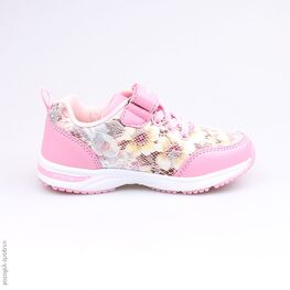344117-73 Кроссовки для девочки роз-бел фото №2