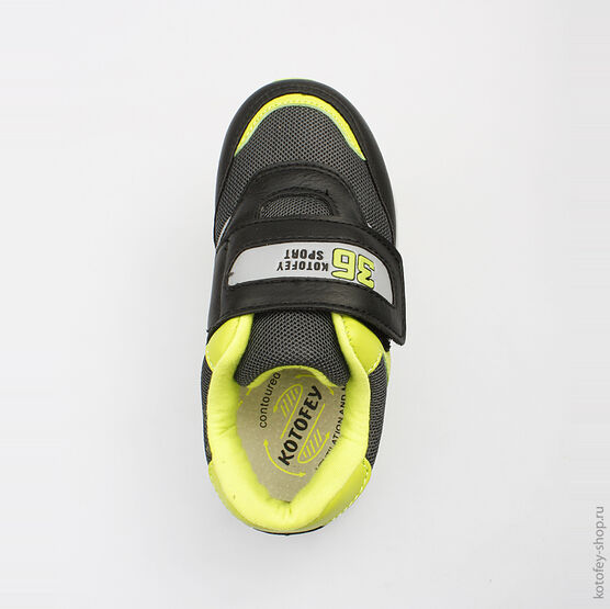 344121-72 Кроссовки для мальчики чер-зел фото №4