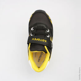 344122-71 Кроссовки для мальчики чер-жел фото №4