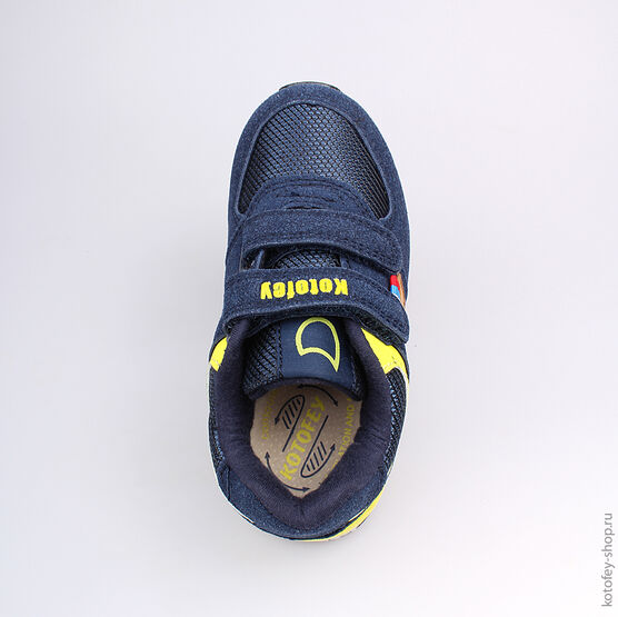 344127-71 Кроссовки для мальчики син-жел фото №4