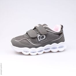 344129-71 Кроссовки для девочки сер-роз