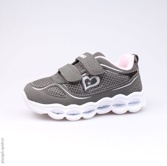 344129-71 Кроссовки для девочки сер-роз