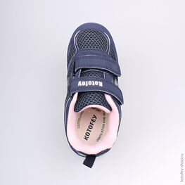 344129-73 Кроссовки для девочки син-роз фото №4