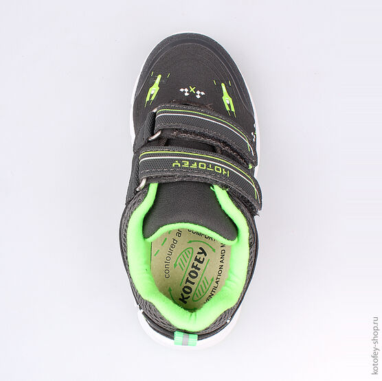 344140-72 Кроссовки для мальчики сер-зел фото №4