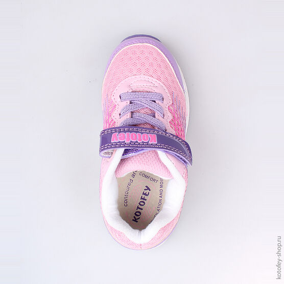 344142-73 Кроссовки для девочки роз-сир фото №4
