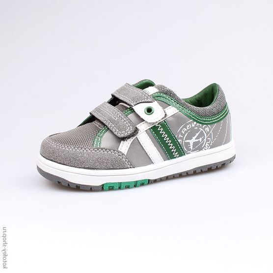 344143-22 Кроссовки для мальчики сер-зел
