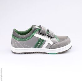 344143-22 Кроссовки для мальчики сер-зел фото №2