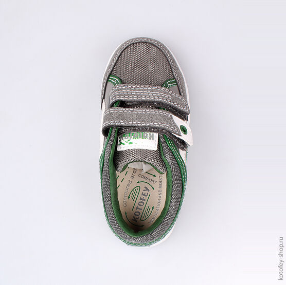 344143-22 Кроссовки для мальчики сер-зел фото №4