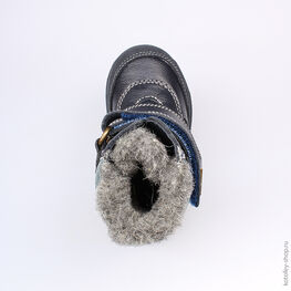 352018-41 Сапожки для мальчики син-сер фото №4