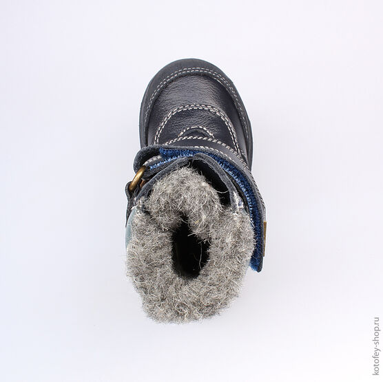 352018-41 Сапожки для мальчики син-сер фото №4