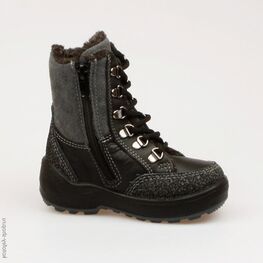 352045-53 Сапожки для мальчики чер-сер фото №2