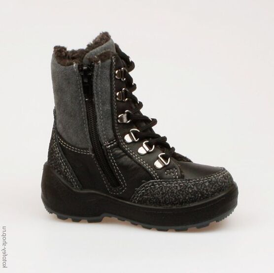 352045-53 Сапожки для мальчики чер-сер фото №2
