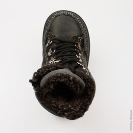 352045-53 Сапожки для мальчики чер-сер фото №4