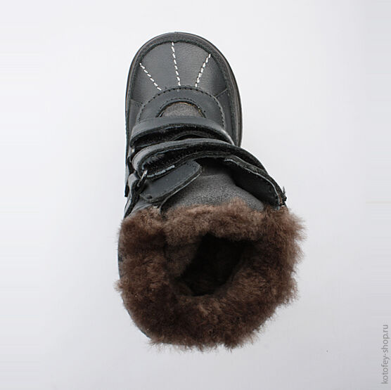 352046-52 Сапожки для мальчики серый фото №4