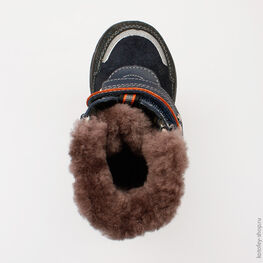 352050-52 Сапожки для мальчики светло-синий фото №4