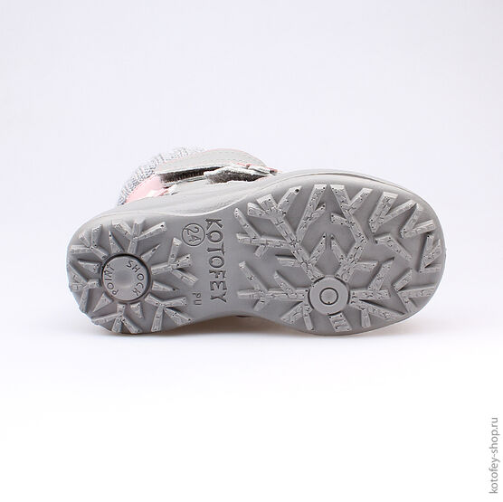 352053-53 Сапожки для девочки сер-роз фото №3