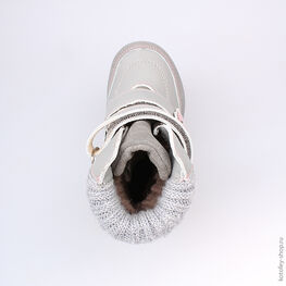 352053-53 Сапожки для девочки сер-роз фото №4