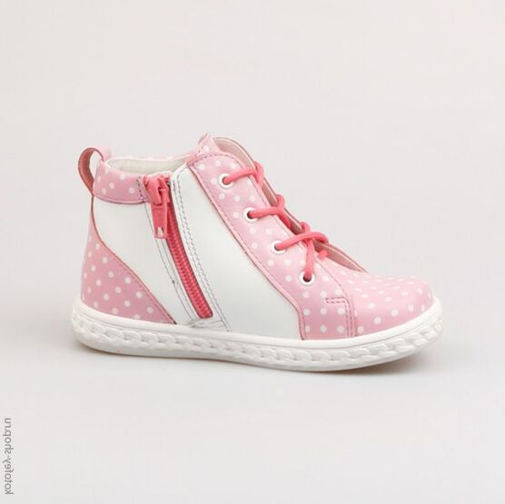 352055-21 Ботинки для девочки роз-бел фото №2