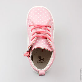 352055-21 Ботинки для девочки роз-бел фото №4