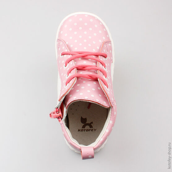 352055-21 Ботинки для девочки роз-бел фото №4