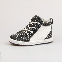 352055-22 Ботинки для девочки син-бел