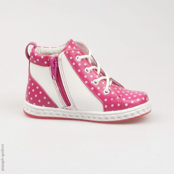 352055-23 Ботинки для девочки фук-бел фото №2