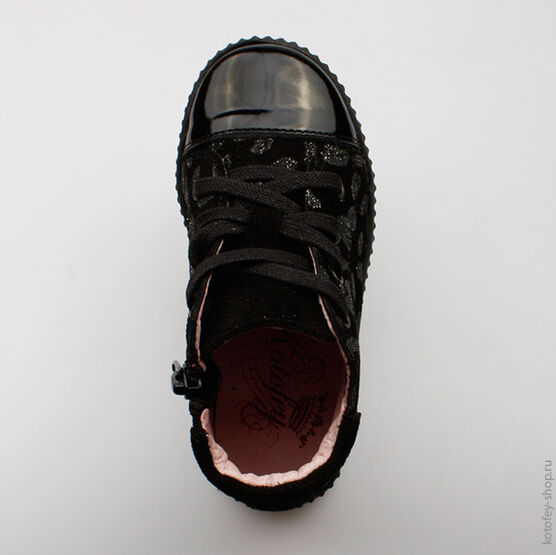 352060-21 Ботинки для девочки черный фото №4