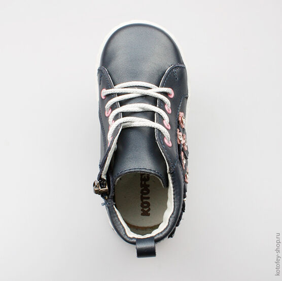 352062-23 Ботинки для девочки светло-синий фото №4