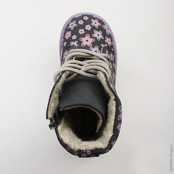 352064-31 Ботинки для девочки светло-синий фото №4