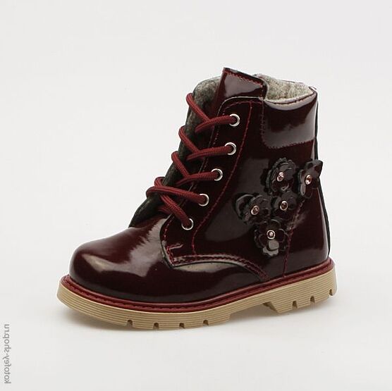 352068-32 Ботинки для девочки бордовый