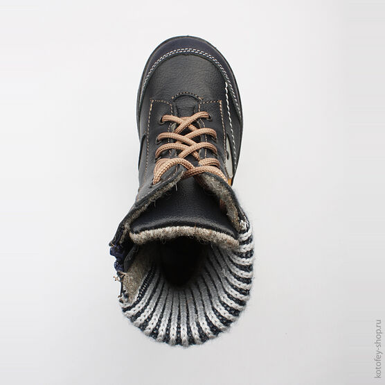 352086-31 Ботинки для мальчики светло-синий фото №4