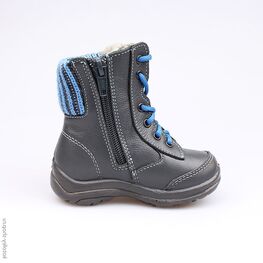 352086-32 Ботинки для мальчики сер-гол фото №2