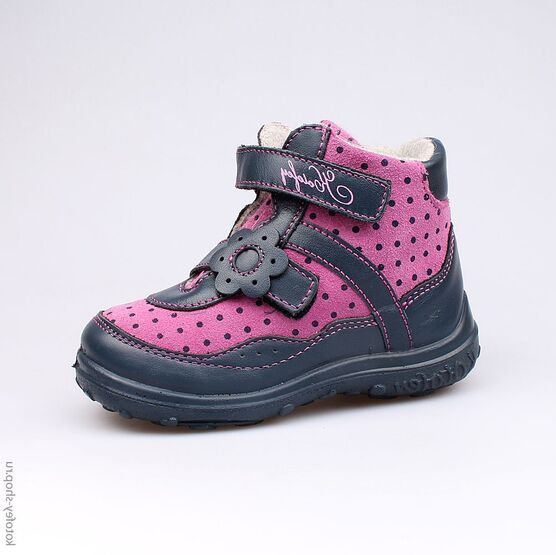 352088-31 Ботинки для девочки син-роз