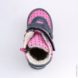 352088-31 Ботинки для девочки син-роз фото №4