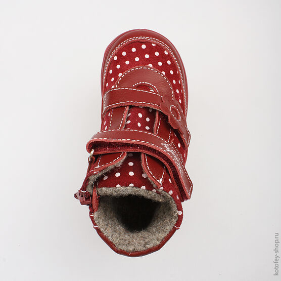 352088-32 Ботинки для девочки бордовый фото №4