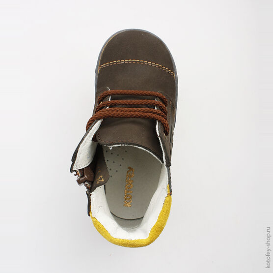 352094-23 Ботинки для мальчики кор-жел фото №4