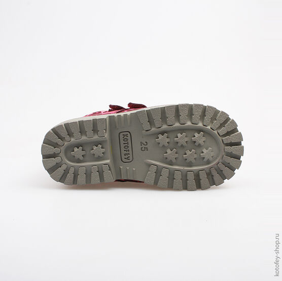 352098-31 Ботинки для девочки бордовый фото №3