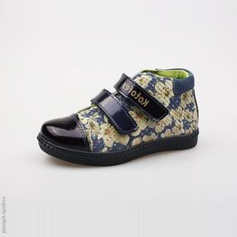 352100-21 Ботинки для девочки син-цве