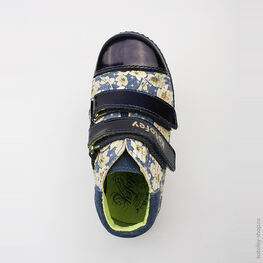 352100-21 Ботинки для девочки син-цве фото №4