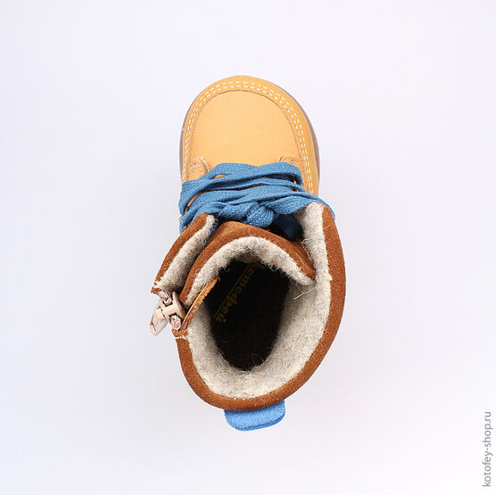 352107-31 Ботинки для мальчики желтый фото №4